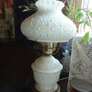 Milk glass lamp